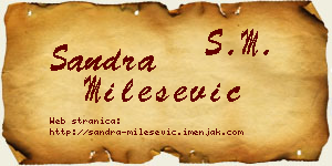 Sandra Milešević vizit kartica